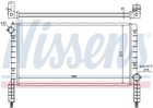 Радиатор охлаждения двигателя NISSENS 61768 Fiat Doblo 46749003, 46803031, K46749003