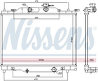 Радиатор охлаждения двигателя NISSENS 606110 Mazda 2 P53W15200