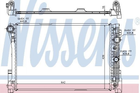 Радіатор охолодження двигуна NISSENS 67161 Mercedes E-Class, C-Class, GLK-Class 2045002203, 2045004303, 2045000203