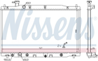 Радиатор охлаждения двигателя NISSENS 681372 Honda CR-V 19010RZPG51, 19010RZA901