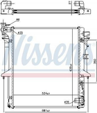 Радіатор охолодження двигуна NISSENS 628966 Mitsubishi L200 MN135033