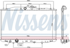 Радиатор охлаждения двигателя NISSENS 68604 Honda Accord 19010RBAE01