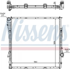 Радиатор охлаждения двигателя NISSENS 60789A BMW X5 7544669, 17117544669, 17111439104