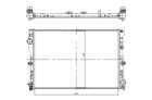 Радіатор охолодження двигуна NRF 50040 Mercedes C-Class, GLC-Class 0995002103, 0995007303, 995002103