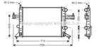 Радиатор охлаждения двигателя AVA COOLING OLA2303 Opel Combo, CORSA 1300236, 1300250, 09201955