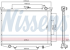 Радіатор охолодження двигуна NISSENS 62988 2140010G00, 2140010G01, 2140010G10