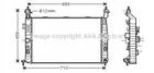 Радиатор охлаждения двигателя AVA COOLING OL2345 Opel Meriva 1300252, 1300253, 13128930