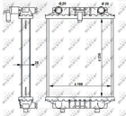 Радиатор охлаждения двигателя NRF 59183 Audi Q5, A4, A5, A8, A7 8K0121212, 8K0121212B