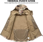 Тактическая куртка Soft Shell Multicam софтшел, армейская, мембранная, флисовая, демисезонная, военная, ветронепроницаемая куртка с капюшоном р.M - изображение 3