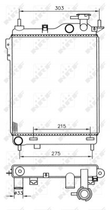 Радиатор охлаждения двигателя NRF 53359 Hyundai Getz 253101C200, 253101C206