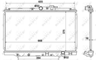 Радиатор охлаждения двигателя NRF 53508 Honda Accord 19010PAAA01, 19010PAAA02, 19010PAAA53