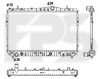 Радиатор охлаждения двигателя FPS FP 17 A782 Daewoo Nubira; Chevrolet Lacetti P96553244, P96553243, 96553424