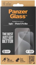 Szkło hartowane Panzer Glass Ultra-Wide Fit + EasyAligner do Apple iPhone 15 Pro Max antybakteryjne Black (5711724028120) - obraz 4