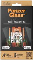 Захисне скло Panzer Glass Ultra-Wide Fit Privacy для Apple iPhone 15 Pro Max Black (5711724128127) - зображення 4