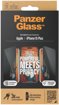 Захисне скло Panzer Glass Ultra-Wide Fit Privacy для Apple iPhone 15 Plus Black (5711724128110) - зображення 4