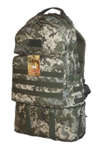 Тактичний військовий туристичний міцний рюкзак трансформер 40-60 літрів піксель - зображення 1
