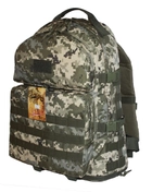 Тактический армейский туристический крепкий рюкзак трансформер 40-60 литров пиксель MS - изображение 1