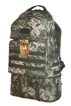 Тактичний Війсковий туристичний міцний рюкзак трансформер 40-60 літрів піксель MS - зображення 2