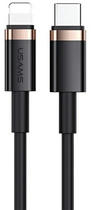 Kabel Usams U63 USB Typ-C na Lightning 2m 20 W PD Fast Charge Czarny (6958444935669) - obraz 1