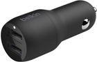 Ładowarka samochodowa Belkin Dual BOOST CHARGE Dual USB-A + USB-A to Lightning Kabel Czarna (CCE001bt1MBK) - obraz 5