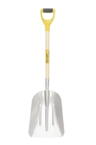 Лопата совковая MASTERTOOL 280х380х1100 мм снег/зерно из алюминия с деревянной ручкой и держаком 14-6279