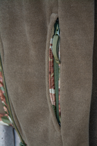 Флисовая кофта Кіраса уставная по требованиям ВСУ турецкая ткань Polartec 320 г/м.кв. хаки + мультикам 2XL (58-60) 412-3 - изображение 8