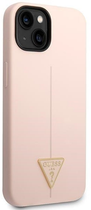 Etui plecki Guess Silicone Triangle do Apple iPhone 14 Pink (3666339065928) - obraz 3