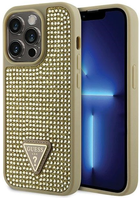 Etui plecki Guess Rhinestone Triangle do Apple iPhone 14 Pro Max Gold (3666339120085) - obraz 1