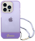 Панель Guess Translucent Pearl Strap для Apple iPhone 14 Pro Max Фіолетовий (3666339064235) - зображення 3