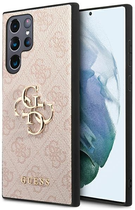 Etui plecki Guess 4G Big Metal Logo do Samsung Galaxy S22 Ultra Pink (3666339046736) - obraz 1
