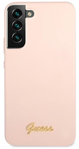 Панель Guess Hardcase Silicone Script Metal Logo для Samsung Galaxy S22 Plus Рожевий (3666339042455) - зображення 2