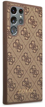 Etui plecki Guess 4G Metal Gold Logo do Samsung Galaxy S23 Ultra Brown (3666339117009) - obraz 3