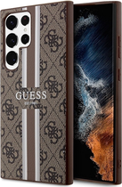 Панель Guess 4G Printed Stripe для Samsung Galaxy S23 Ultra Коричневий (3666339117481)