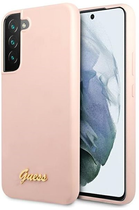 Панель Guess Silicone Script Metal Logo для Samsung Galaxy S23 Plus Рожевий (3666339115036) - зображення 1