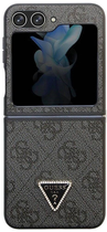 Панель Guess Leather 4G Diamond Triangle для Samsung Galaxy Z Flip 5 Чорний (3666339173890) - зображення 1
