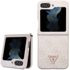 Панель Guess Leather 4G Triangle Strass для Samsung Galaxy Z Flip 5 Рожевий (3666339173937)