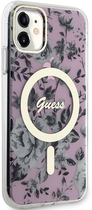 Etui plecki Guess Flower MagSafe do Apple iPhone 11 Pink (3666339126711) - obraz 3