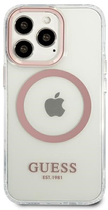 Etui plecki Guess Metal Outline Magsafe do Apple iPhone 13/13 Pro Pink (3666339057190) - obraz 2