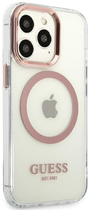 Etui plecki Guess Metal Outline Magsafe do Apple iPhone 13/13 Pro Pink (3666339057190) - obraz 3