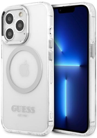 Панель Guess Metal Outline Magsafe для Apple iPhone 13/13 Pro Сріблястий (3666339057275) - зображення 1