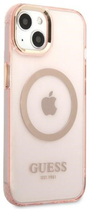 Etui plecki Guess Gold Outline Translucent MagSafe do Apple iPhone 13 Pink (3666339057107) - obraz 3