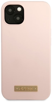 Etui plecki Guess Silicone Logo Plate MagSafe do Apple iPhone 13 mini Pink (3666339056858) - obraz 2
