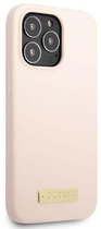 Панель Guess Silicone Logo Plate MagSafe для Apple iPhone 13 Pro Max Рожевий (3666339056889) - зображення 3