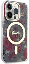 Etui plecki Guess Flower MagSafe do Apple iPhone 14 Pro Khaki (3666339115616) - obraz 3