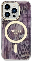 Etui plecki Guess Leopard MagSafe do Apple iPhone 14 Pro Pink (3666339115692) - obraz 2