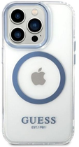 Панель Guess Metal Outline Magsafe для Apple iPhone 14 Pro Синій (3666339069803) - зображення 2