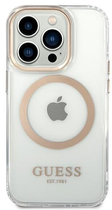 Панель Guess Metal Outline Magsafe для Apple iPhone 14 Pro Золотий (3666339069728) - зображення 2