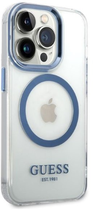 Панель Guess Metal Outline Magsafe для Apple iPhone 14 Pro Синій (3666339069803) - зображення 3