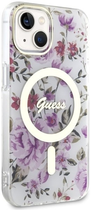 Etui plecki Guess Flower MagSafe do Apple iPhone 14 Plus Transparent (3666339115647) - obraz 3