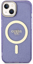 Панель Guess Glitter Gold MagSafe для Apple iPhone 14 Plus Фіолетовий (3666339125677) - зображення 2